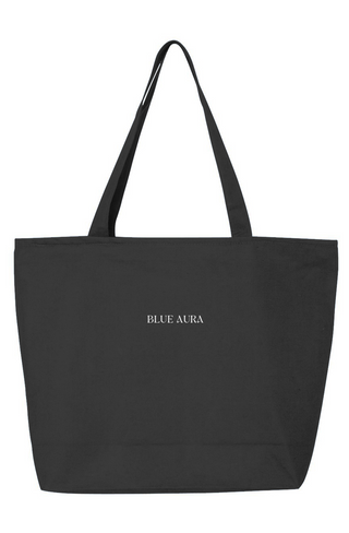 Blue Aura Zippered Tote