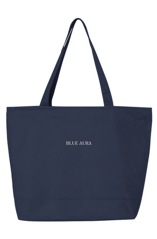 Blue Aura Zippered Tote
