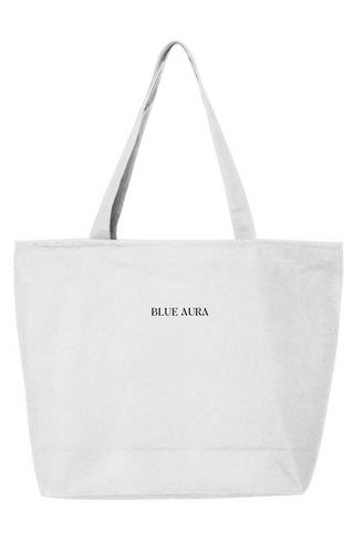 Blue Aura Zippered Tote
